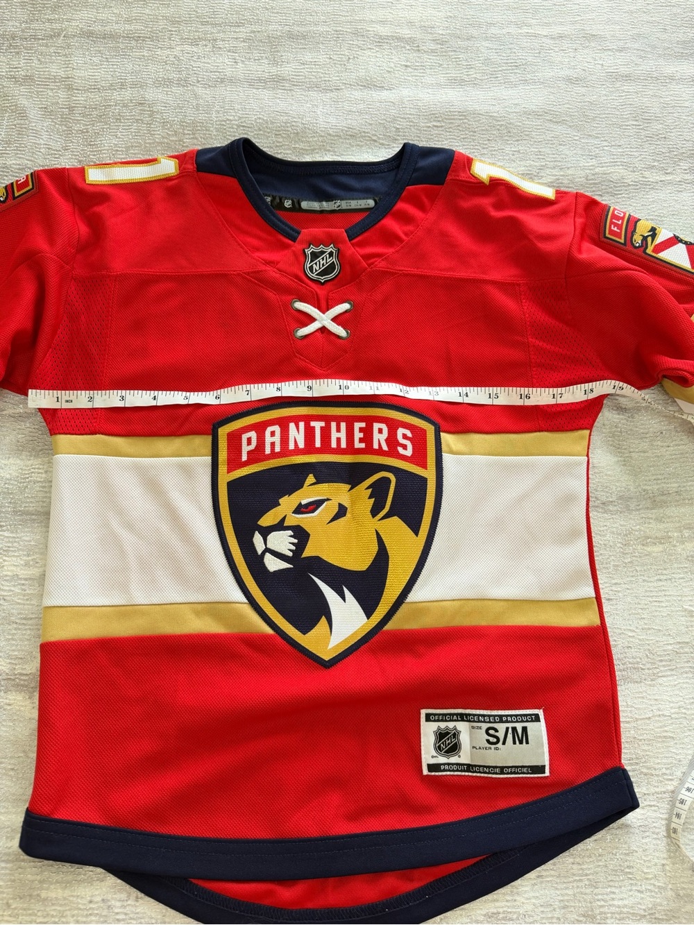 Florida Panthers Kids Red NHL Hockey Jersey Size S/M HUBERDEAU - Picture 4 of 10